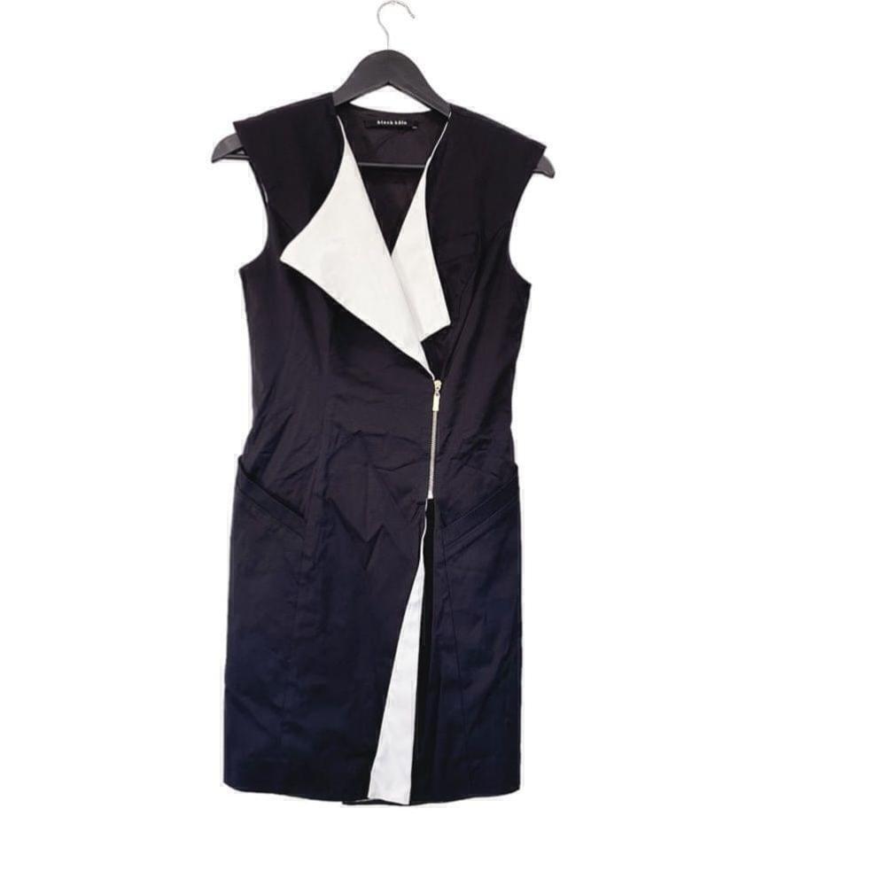 Black Halo Black and White Sleeveless Dress